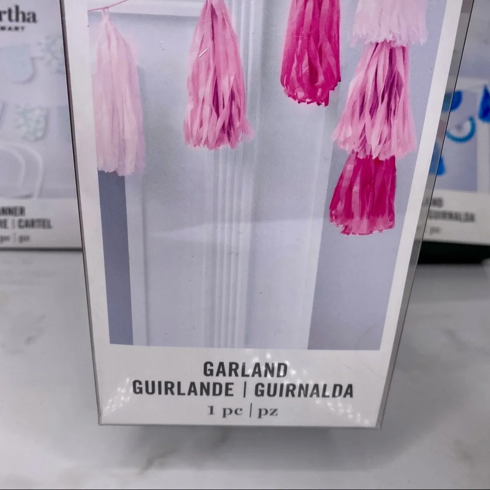 Martha Stewart Garland & Banner Decorations Lot of 3